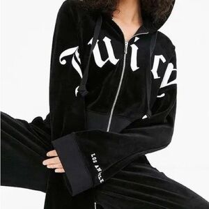 Juicy Couture x UO black velour juicy jacket